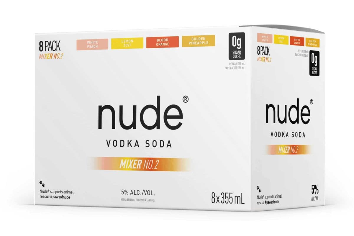 Nude Vodka Soda Mixer V2 (8 x 355ml can)