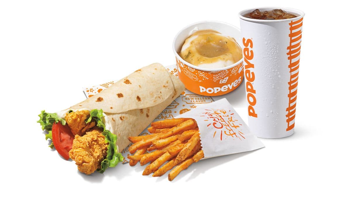 Classic Crispy Chicken Wrap Large Combo