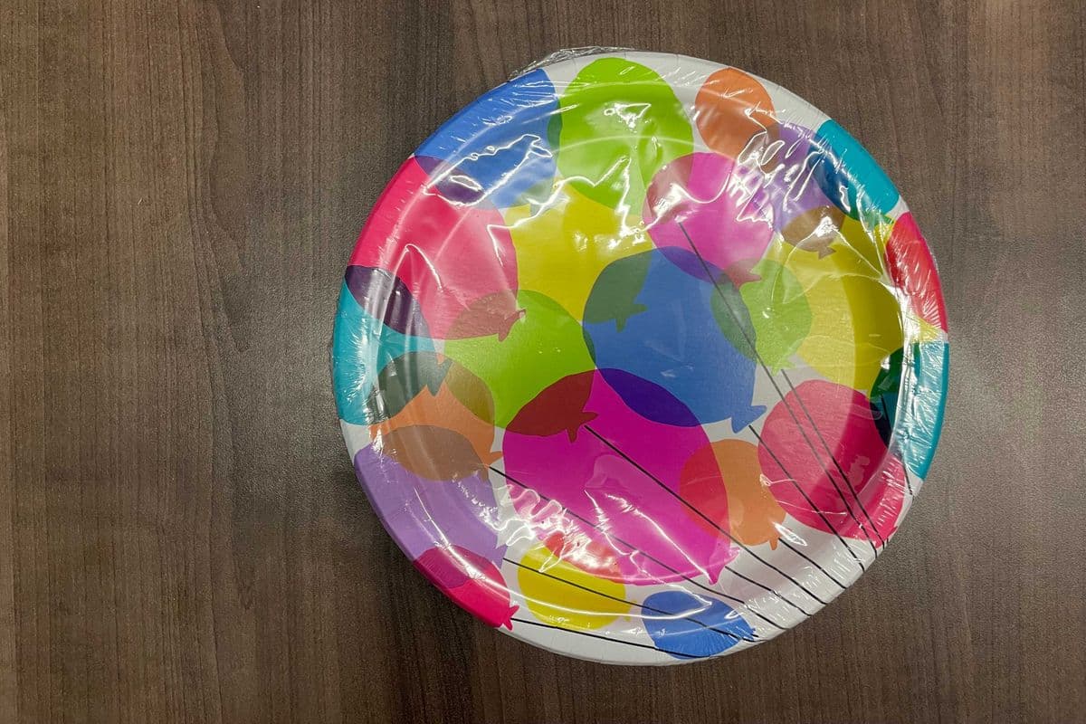 Plate Colorful Balloons 9" 8pk