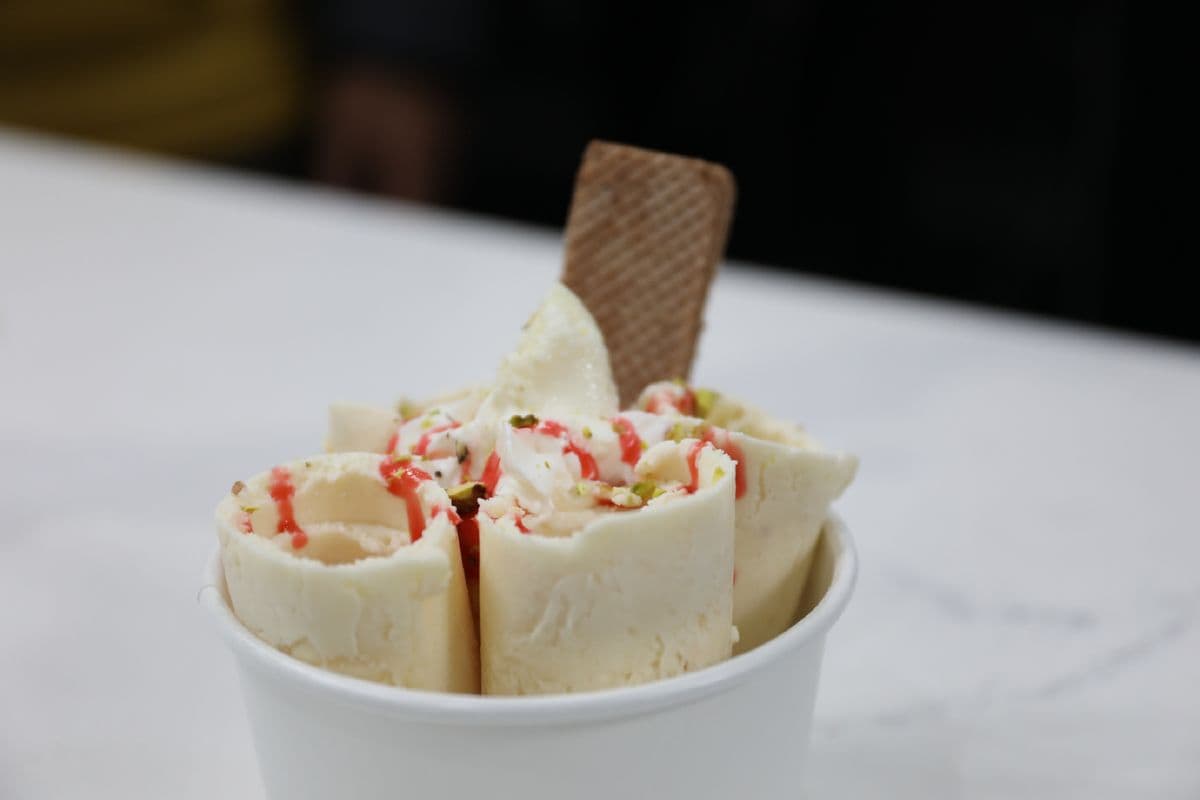 Rasmalai Rolled Ice Cream