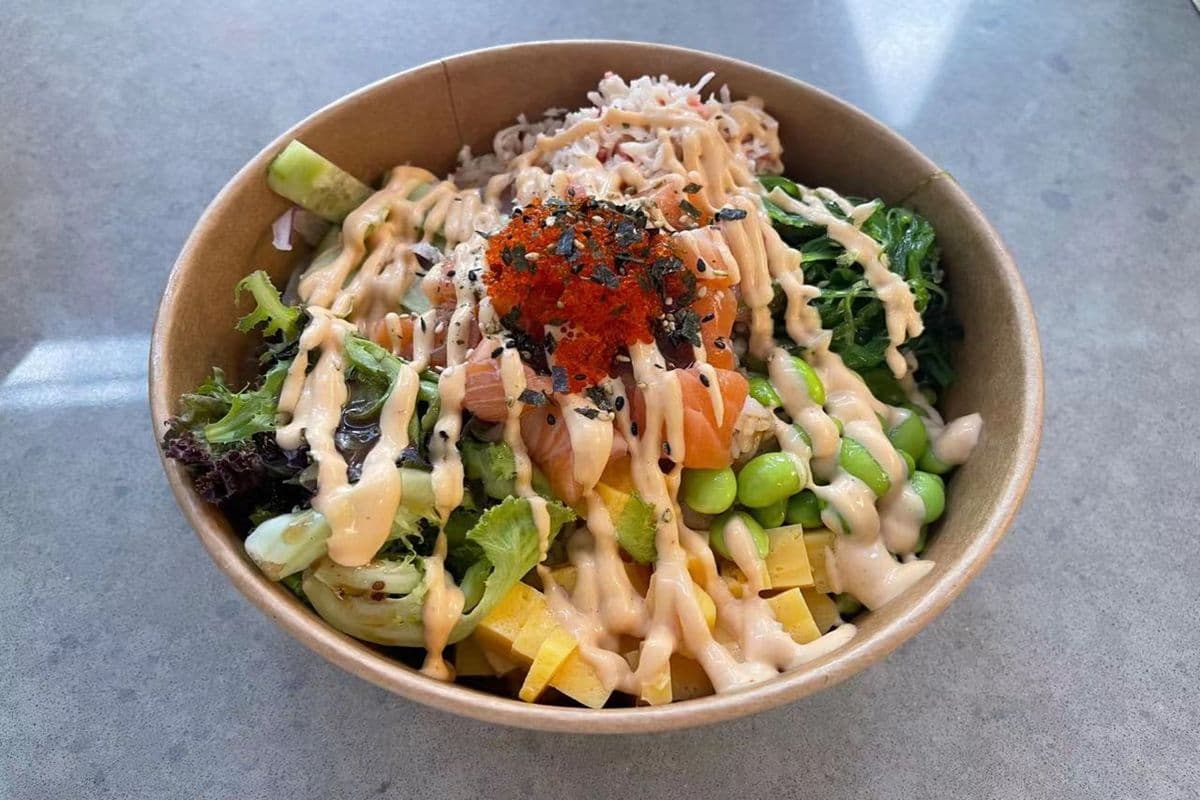House Spice Salmon Poke Bowl