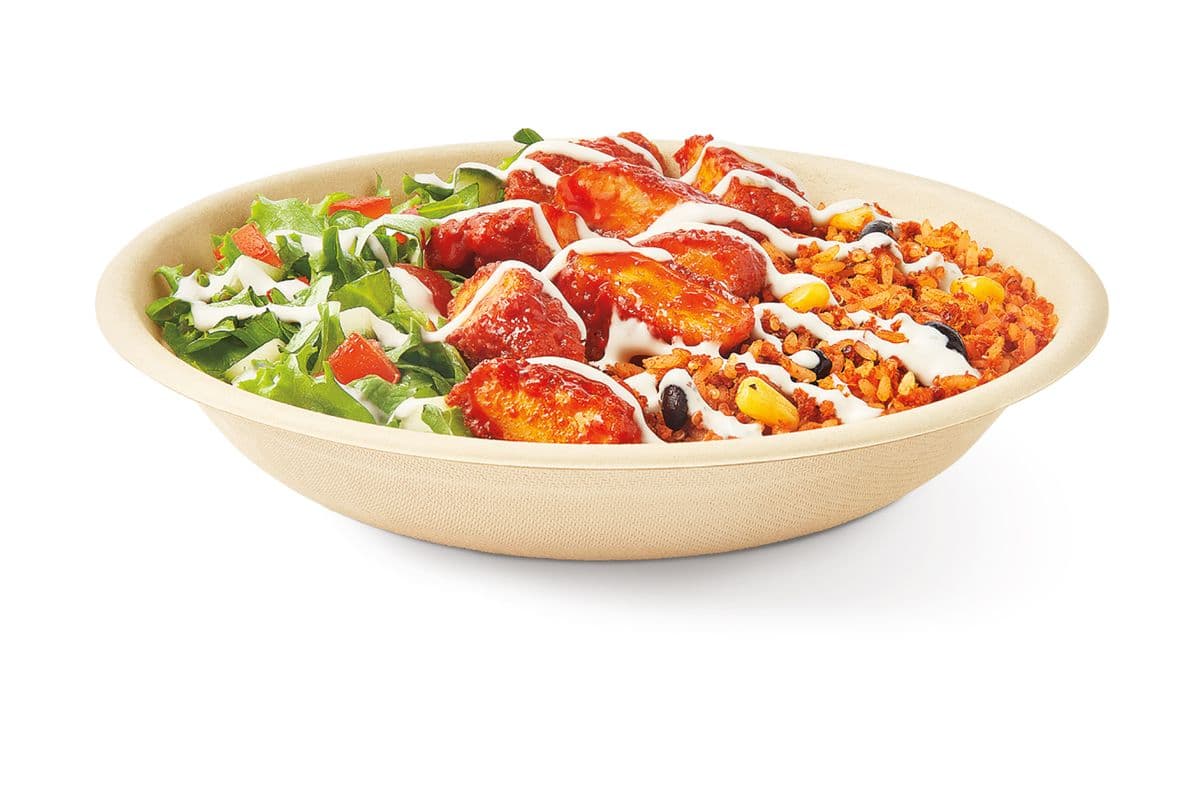 Slow-cooked Buffalo Ranch Chicken Loaded Bowl