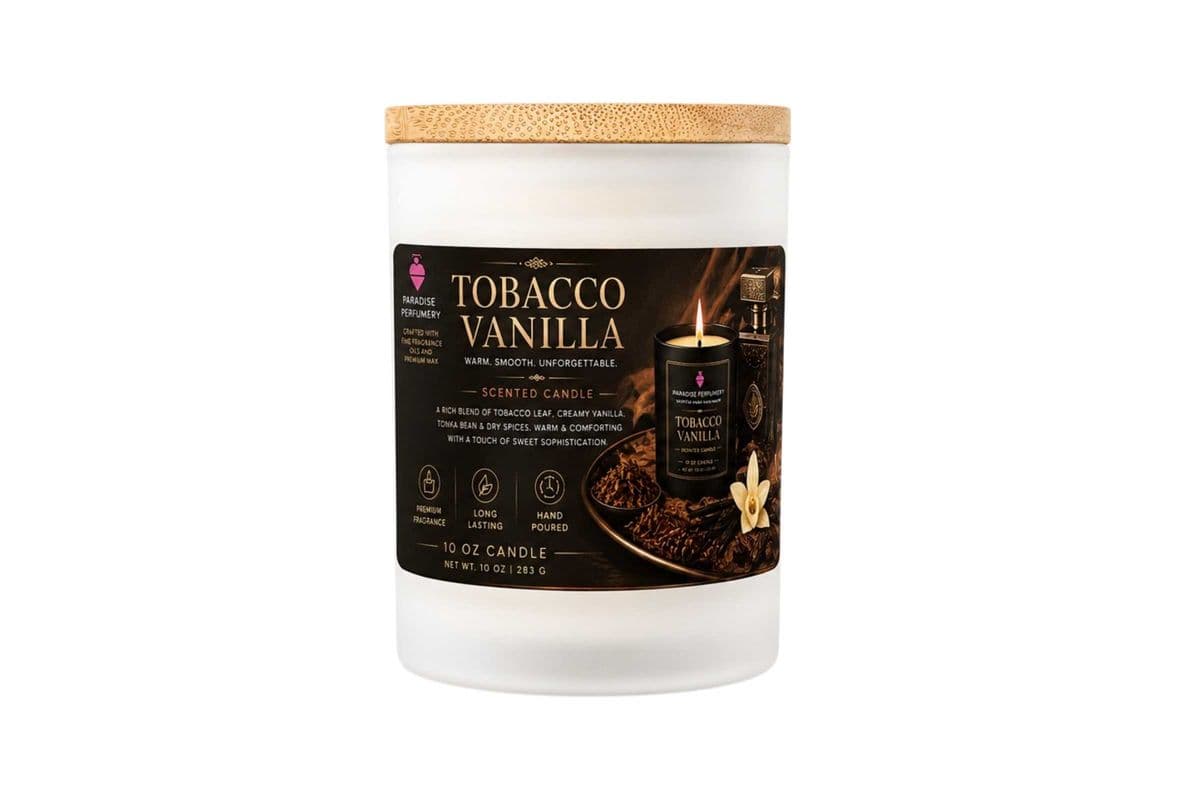 Paradise Perfumery Candles Tobacco Vanilla (10 OZ)