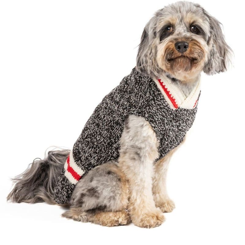 Chilly Dog Classics Boyfriend Grey Dog Sweater
