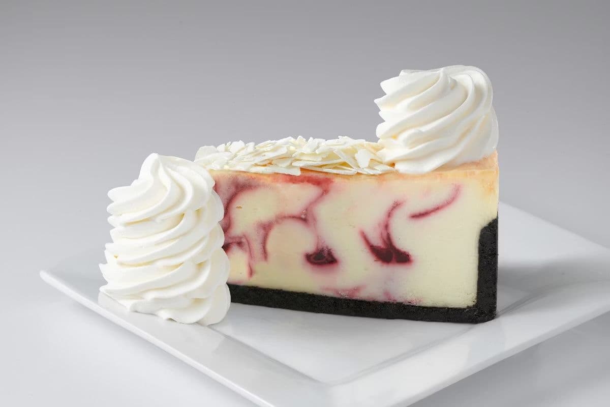 1 slice White Chocolate Raspberry Truffle Cheesecake
