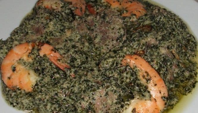 Ndole With Shrimp / Ndole avec Crevettes