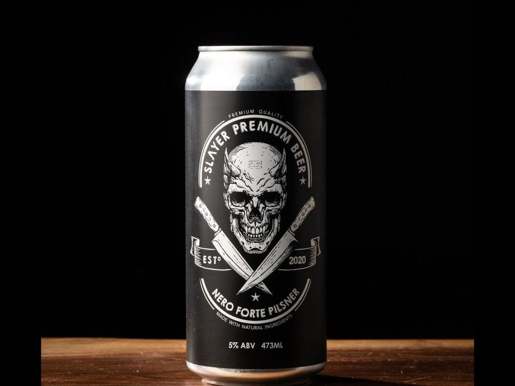 Slayer Nero Forte Pilsner, 5% ABV, 473 ML 