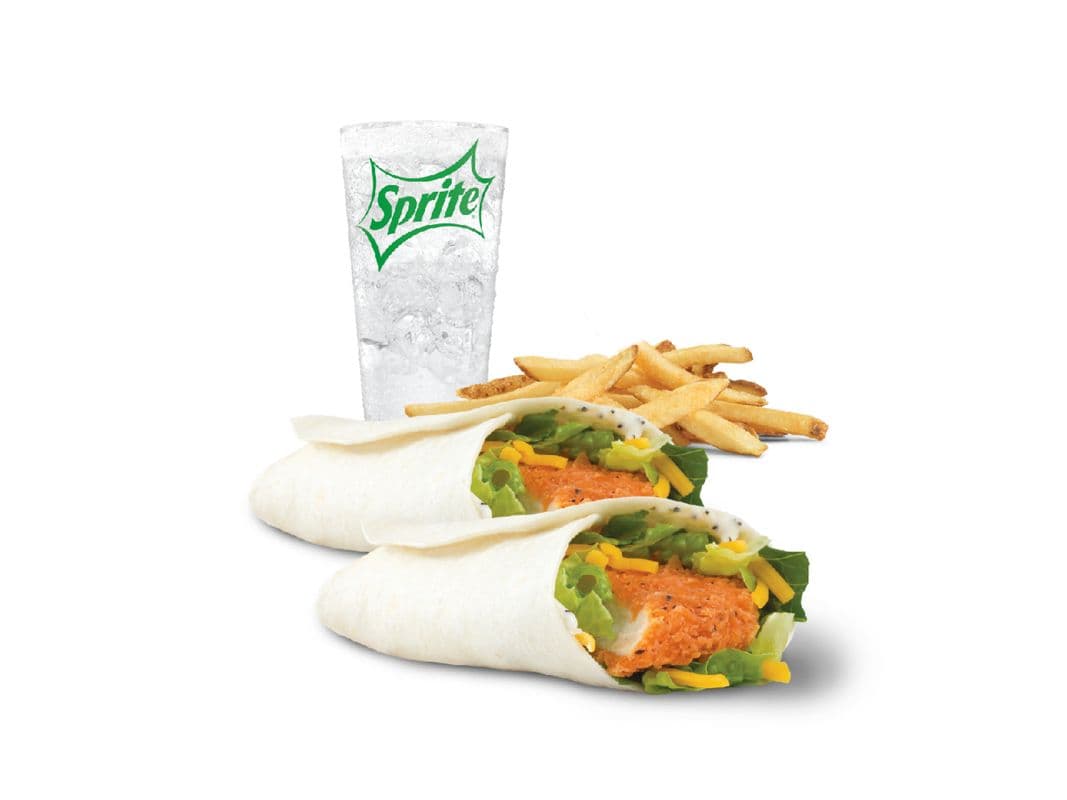 Duo wrap au poulet épicé / Spicy Chicken Wrap Duo Combo (Moyen / Medium)