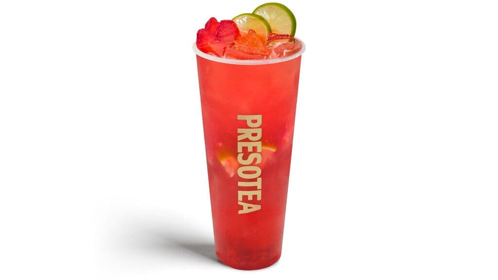 Strawberry Lime Crush Tea / Limonade verte aux fraises