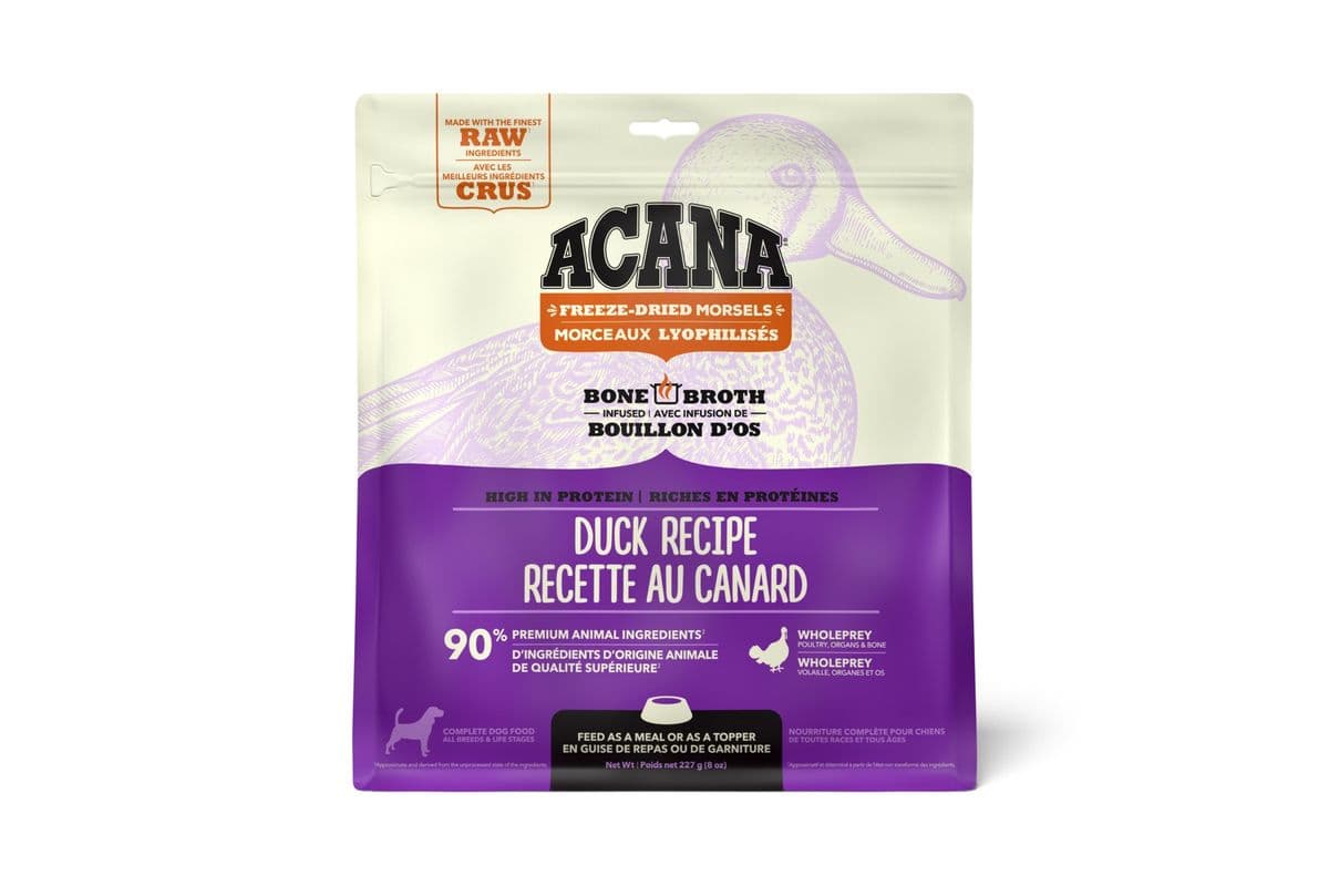 ACANA Duck Recipe Morsels Grain-Free Freeze-Dried Dog Food & Topper (8 oz)