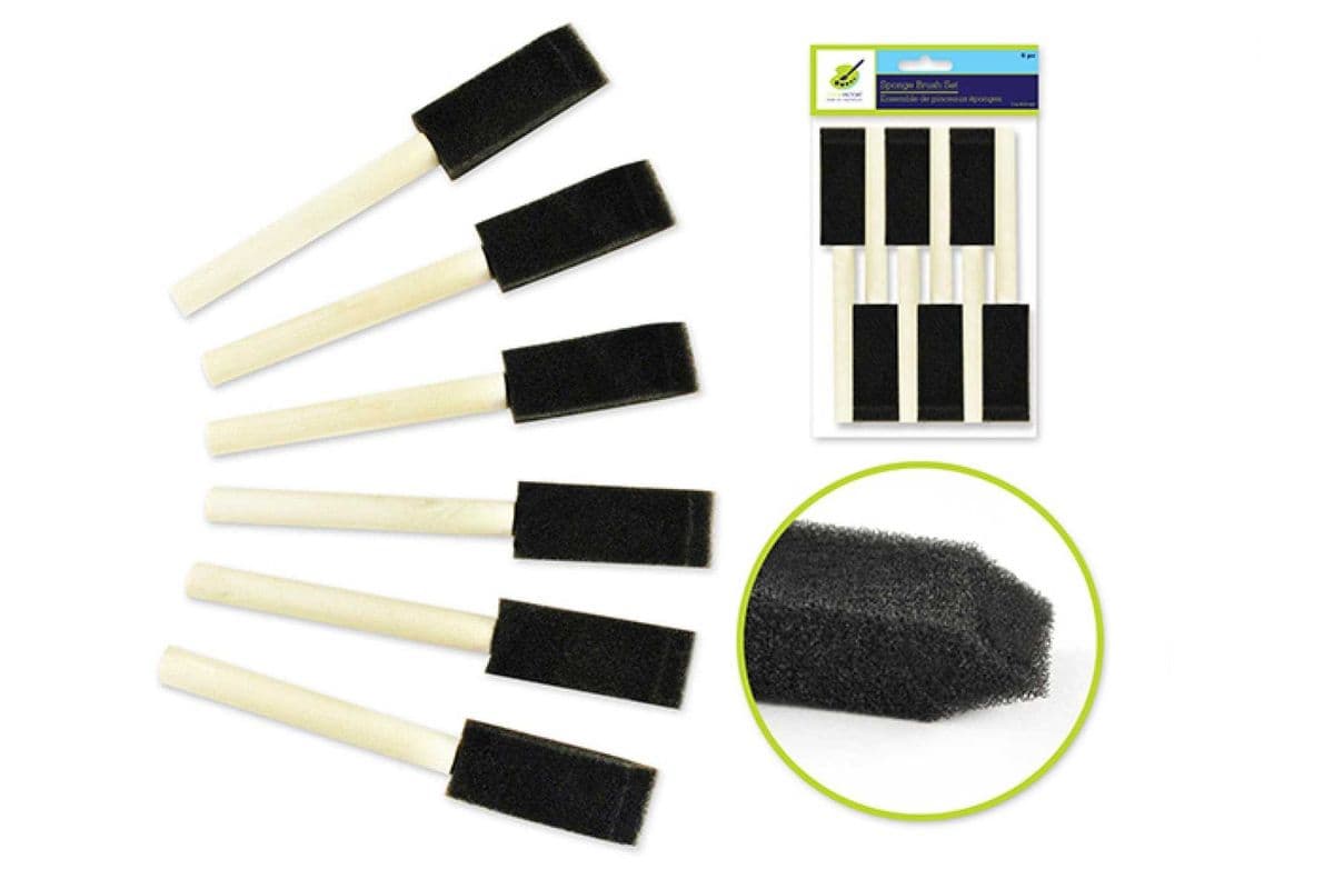 Sponge Brushes 1", 6 pack [GB002]