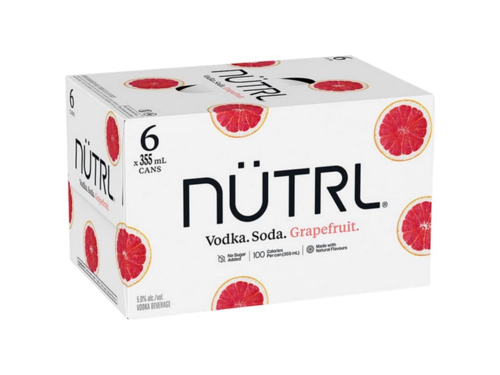 Nutrl Vodka Soda - Grapefruit 6pk