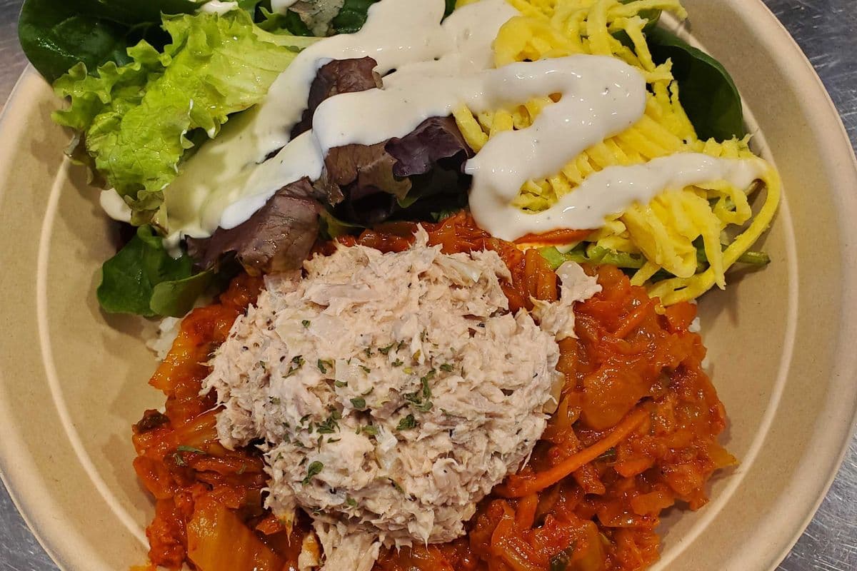 Spam Kimchi Tuna mayo Rice Bowl