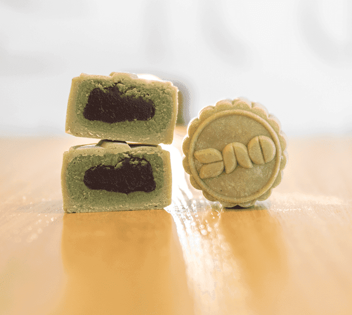 Matcha Red Bean Snow Skin Mooncake