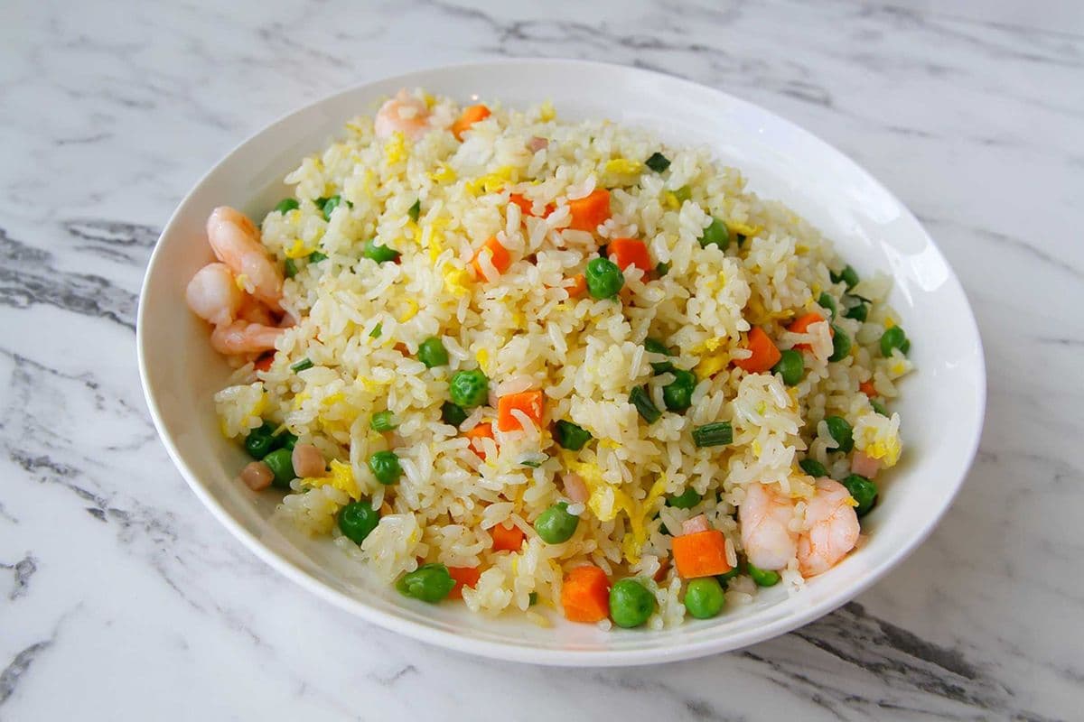 Fried Rice with Shrimps, Vegetables and Hams 楊州炒飯