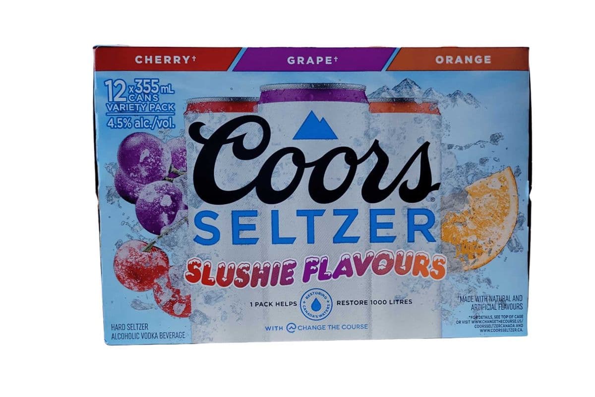 Coors Seltzers Slushie Flavours (12 x 355ml Cans)