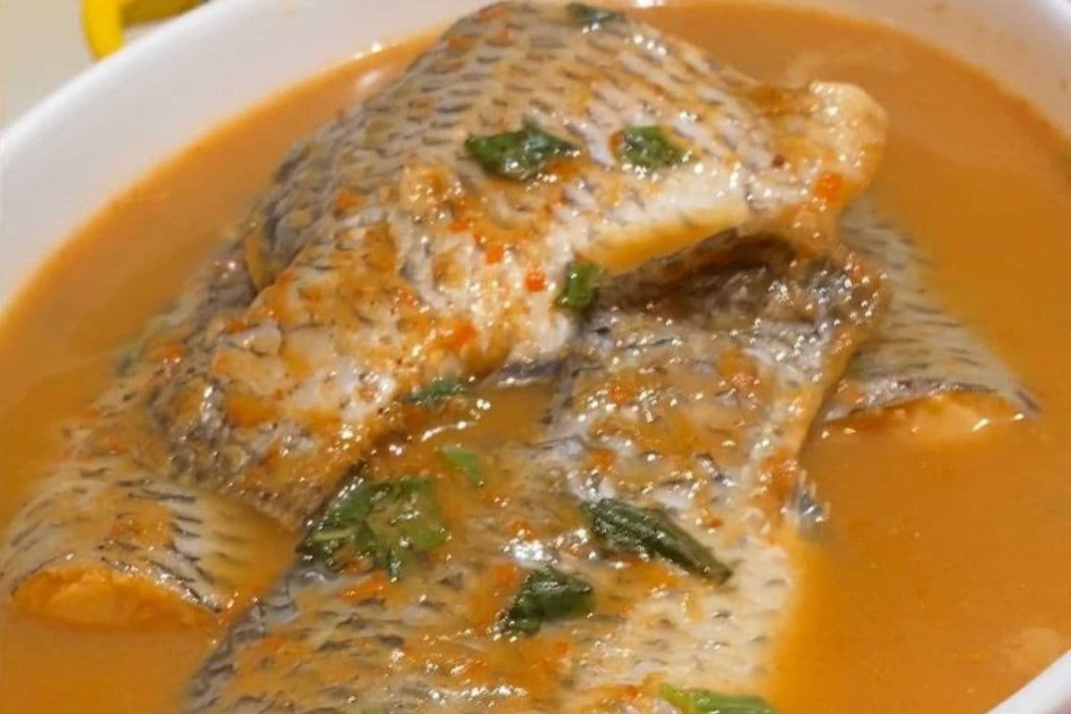 Fish pepper soup with white rice