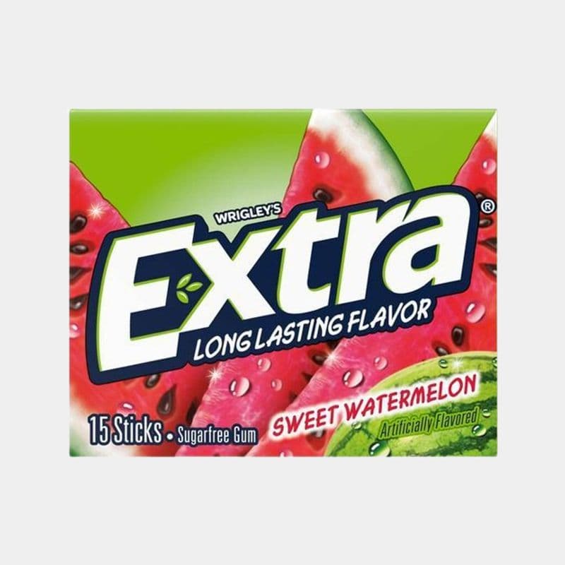 Extra Long Lasting Sugar Free Gums Sweet Watermelon (15 Ct)