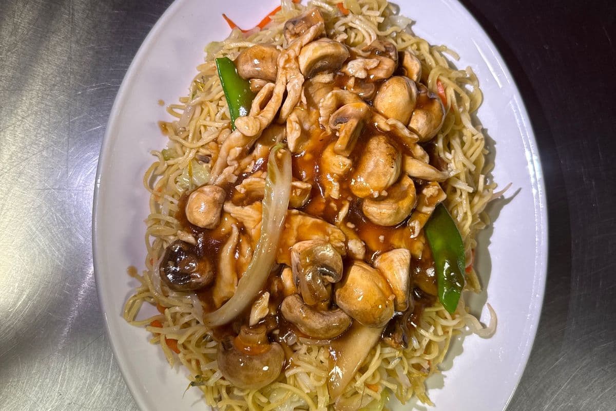 Chicken and Mushroom Chow Mein
