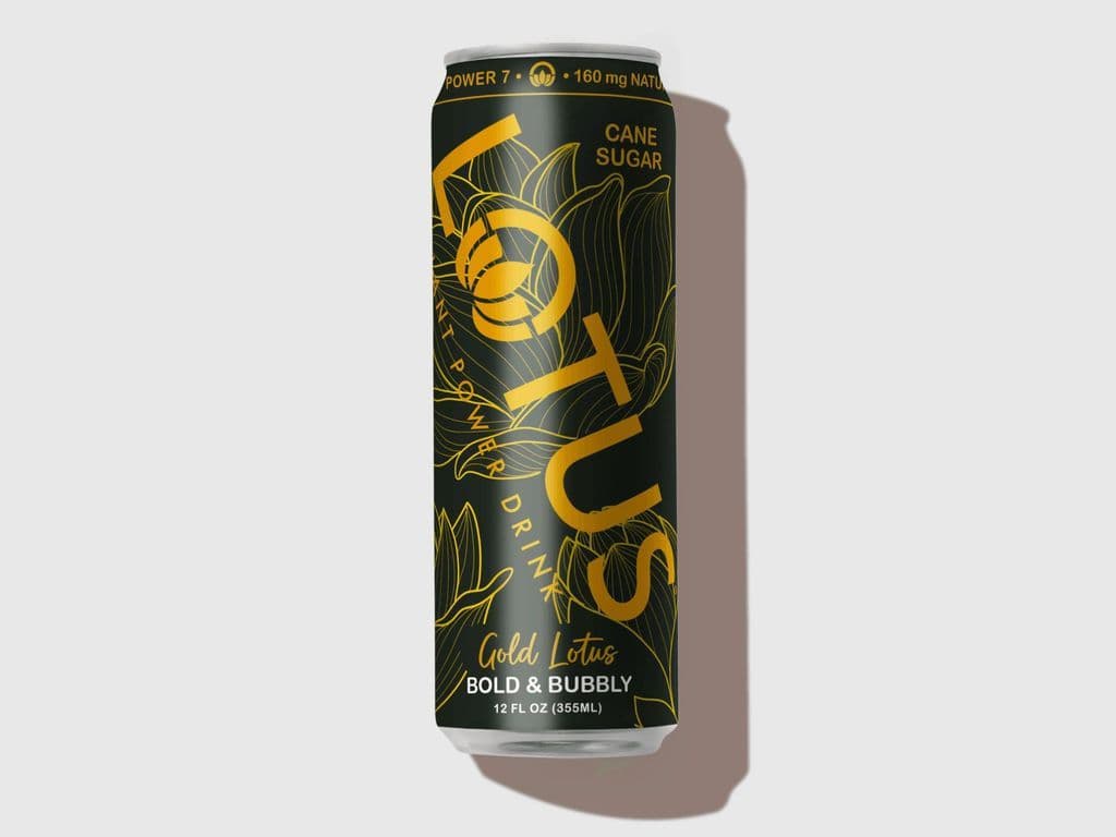 Lotus Plant Power Drink (355ml) - Black w/ Gold