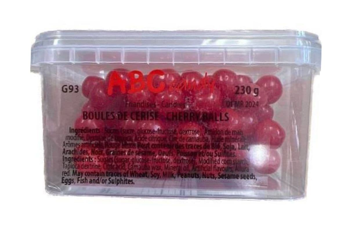 ABC Candy - Contenant - Boules de Cerise / Container - Cherry Balls