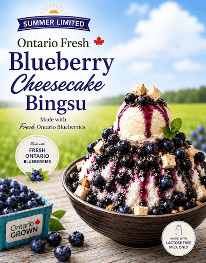 BLUEBERRY Cheesecake Bingsu/ 블루베리 치즈 케이크 빙수/ 藍莓刨冰