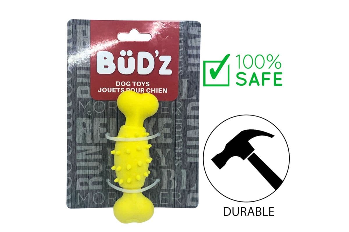 BuD'z - Rubber Foam Bone - Yellow