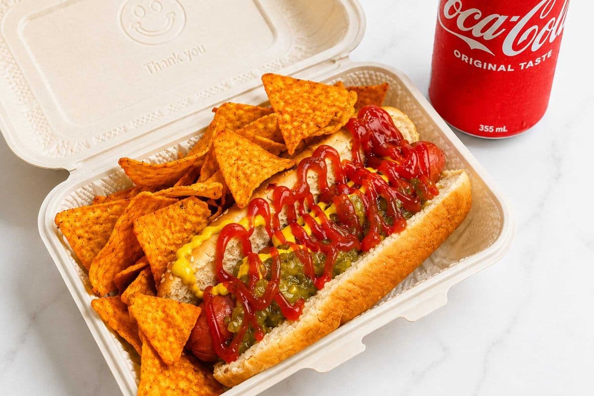 Classic Beef Hotdog & Chips with Pop
