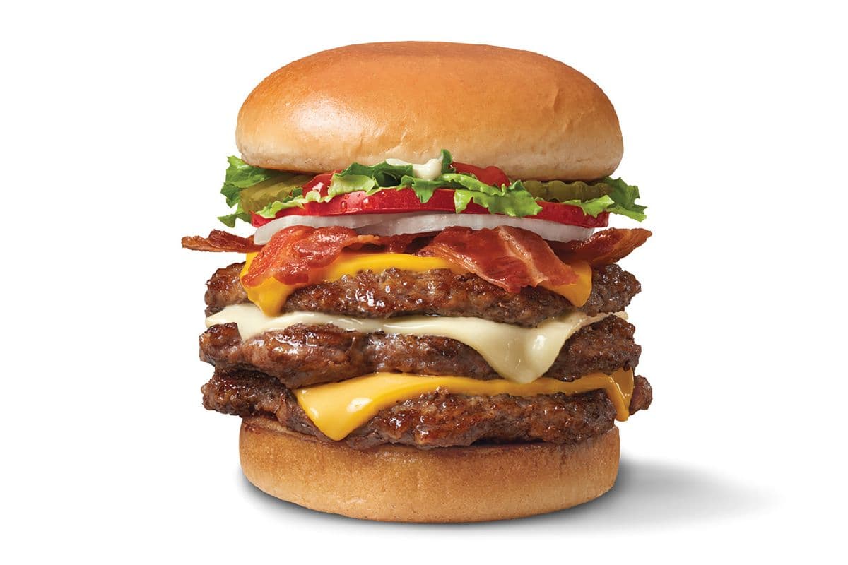 Bacon Two-Cheese Deluxe Signature Stackburger 1/2 lb.* Triple