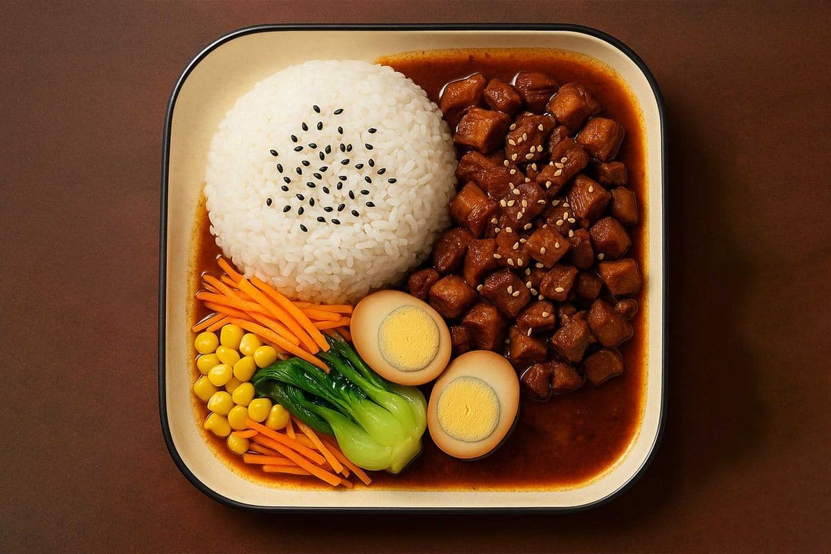 C2. Braised Pork Rice 卤肉饭