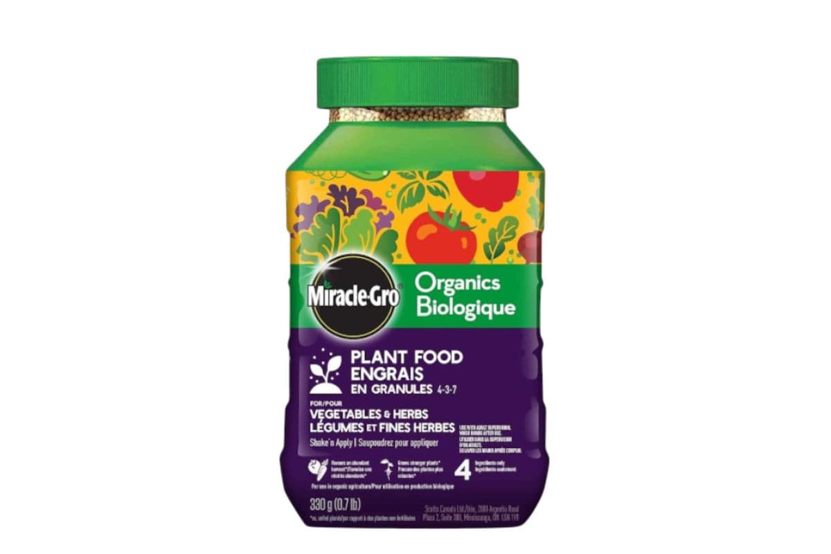 Miracle-Gro Organics Plant Food Granules for Vegetable & Herbs 4-3-7 - 330g