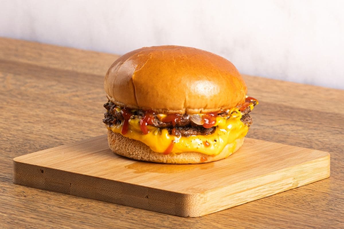 Fast-Grilled Double Cheeseburger