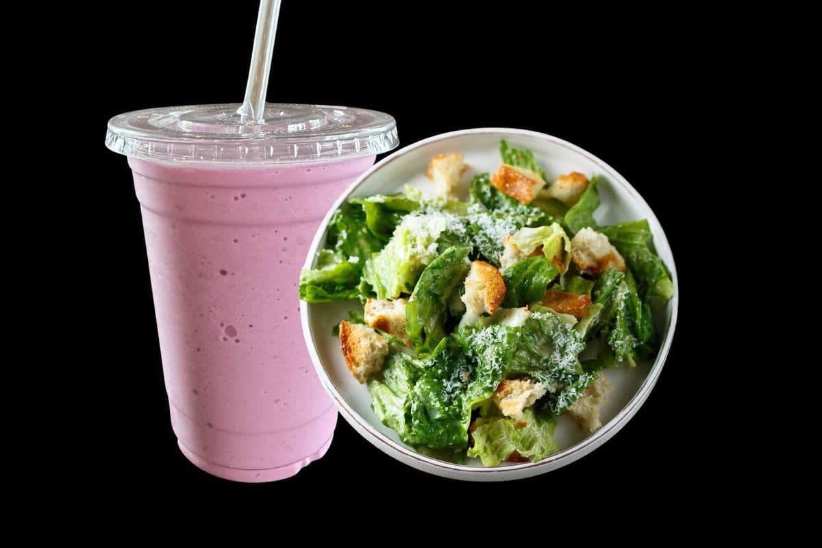 Salad and Milkshake