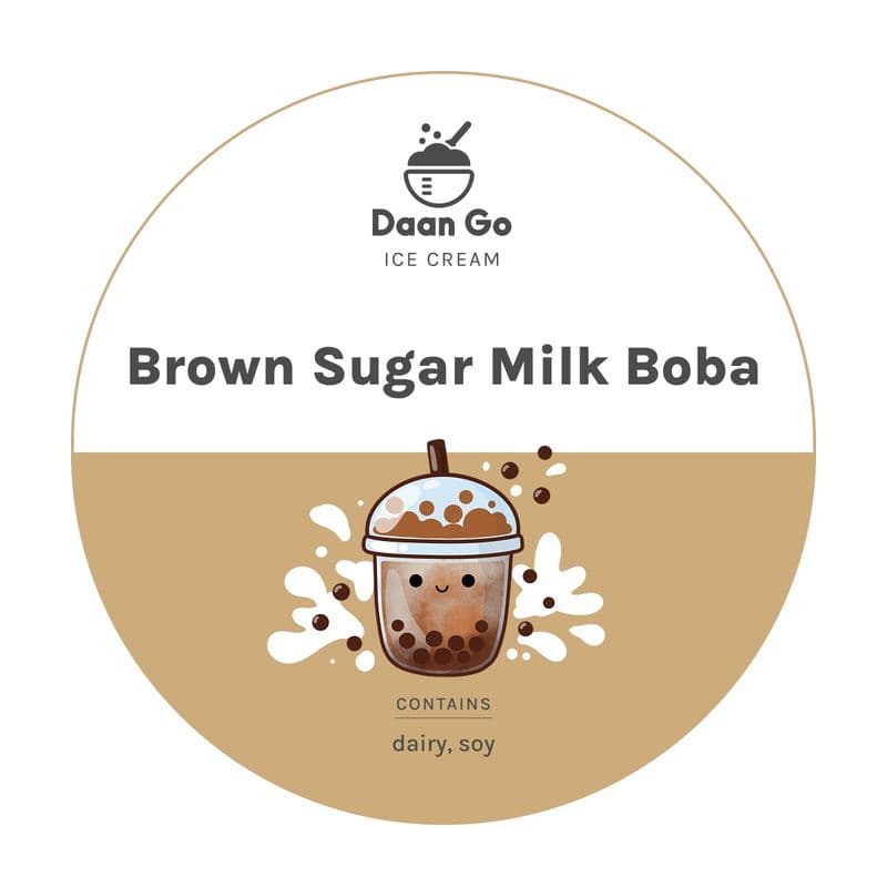 Brown Sugar Milk Boba Ice Cream