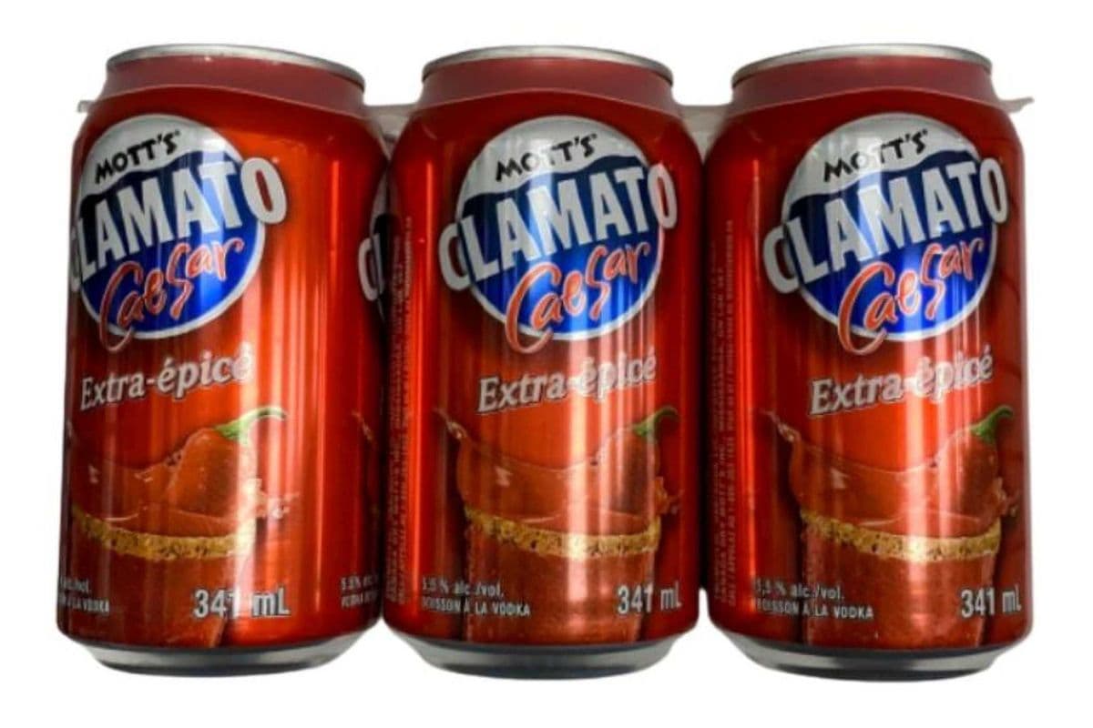 Mott’s Clamato Caesar Extra Spicy (6 x 341ml Can)