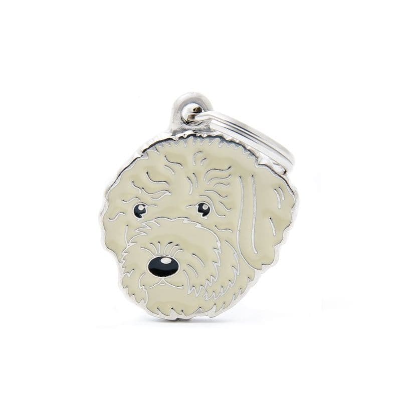 MyFamily Off-White Romagna Water Dog Engraved ID Tag