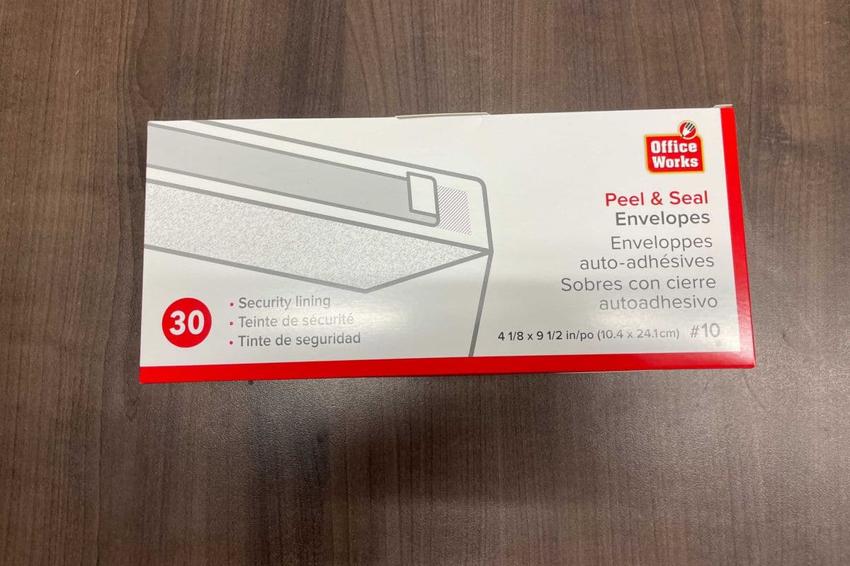 Security Envelope Peel And Seal #10 30pk (30 Pack)