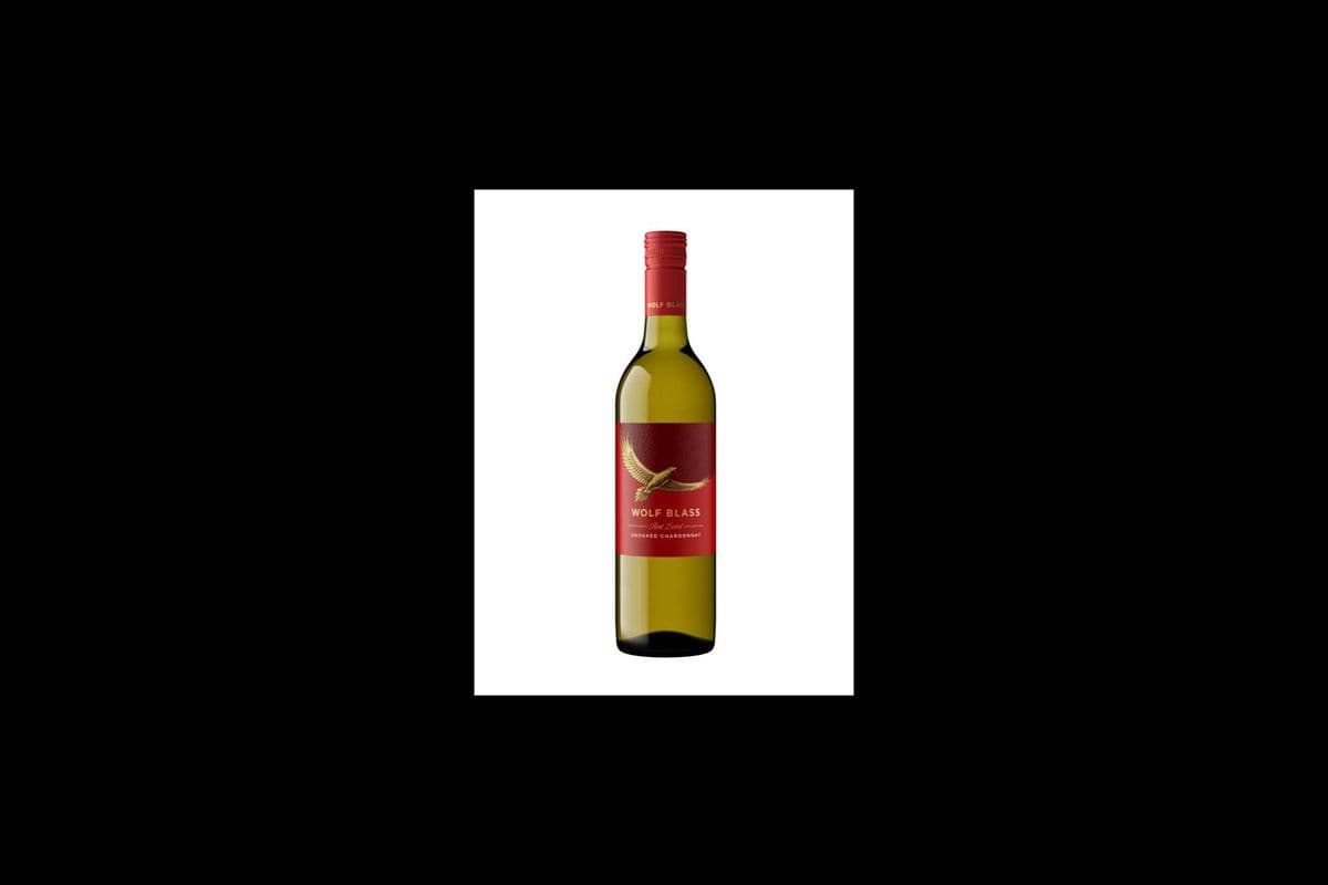 WOLF BLASS RED LABEL UNWOODED CHARD (1 x 750ML) (1 x 750ML)