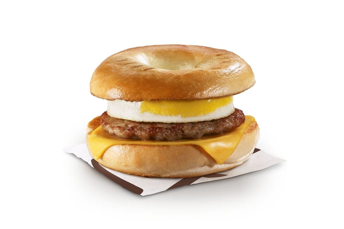 Plain Sausage 'N Egg Bagel [600.0 Cals]