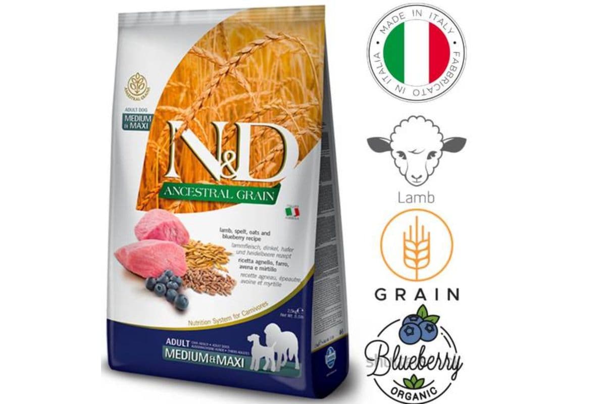 Farmina - Ancestral Grain Lamb & Blueberry Medium & Maxi Dry Dog Food (26.4 lbs)