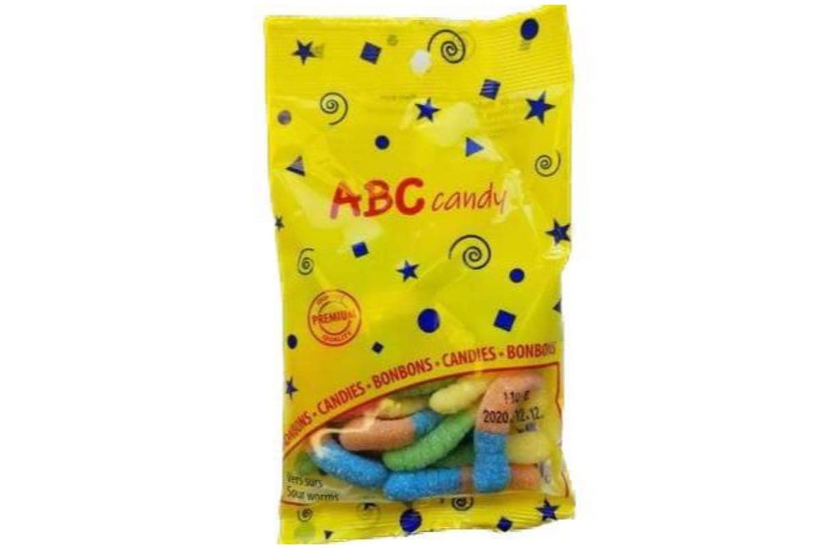 ABC Candy - Sac - Vers Surs / Bag - Sour Worms (100 g)