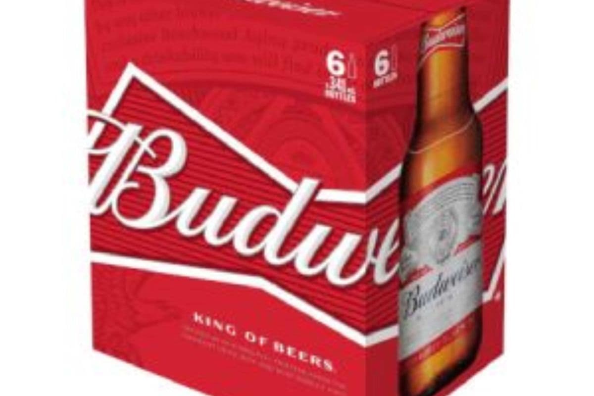 Budweiser 6 pack bottles (6 x 341Ml Bottles)
