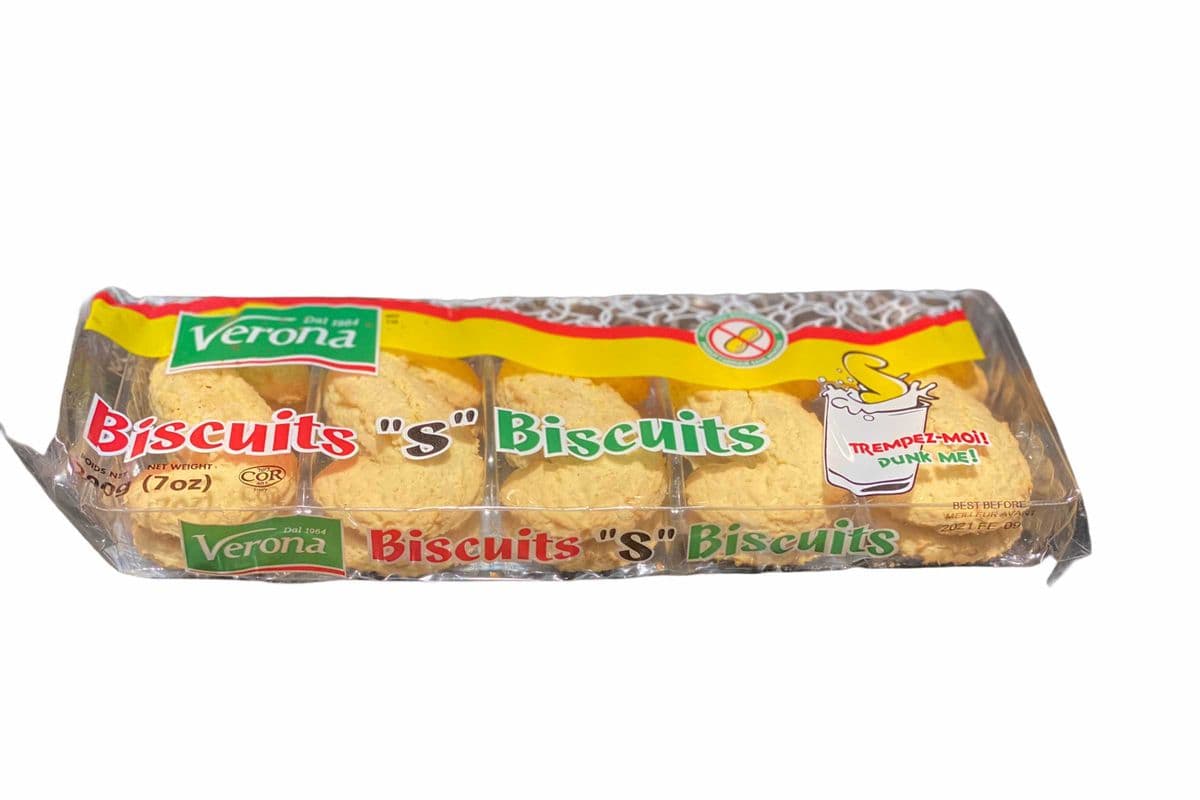 Paquet de 10 biscuits "S" Verona / Package of 10 "S" Verona Biscuits
