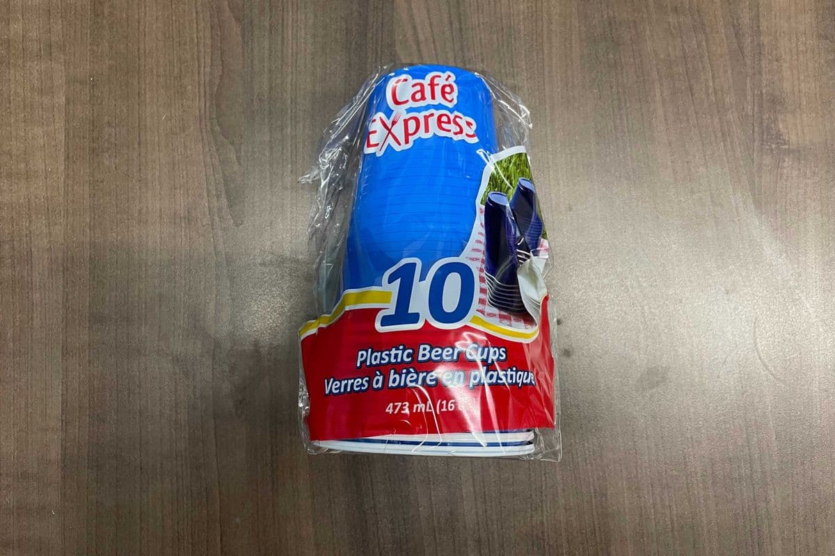 10 Cups Beer Plastic Blue 16oz (10 Pack)