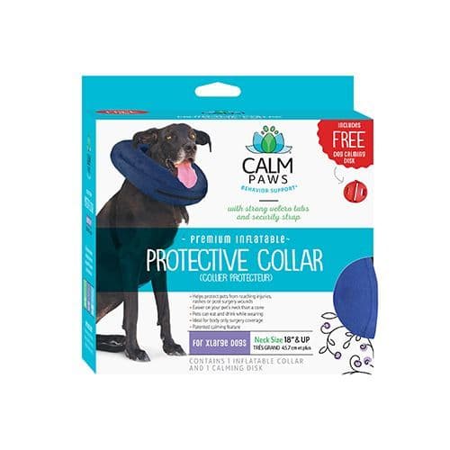 Acorn Pet Products Calm Paws Behavior Support Protective Collar with Dog Calming Disc