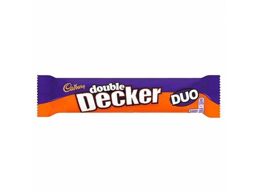 Cadbury Double Decker Duo UK  74.6g Chewy Nougat Rice Crisp Chocolate Bar