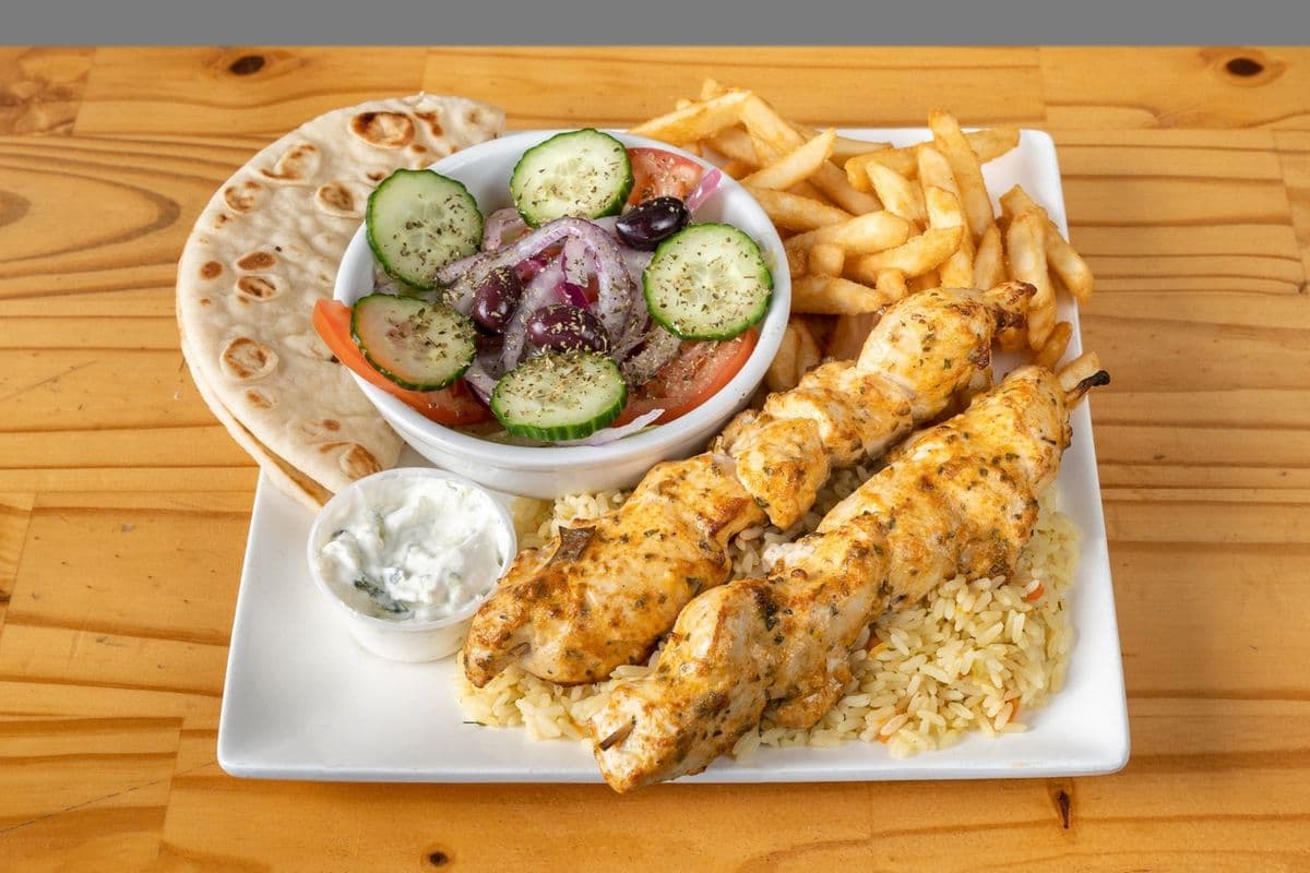 Souvlaki au poulet (2 bâtons)