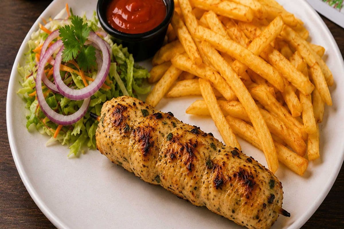 Kids Reshmi Chicken Kabab with Fries