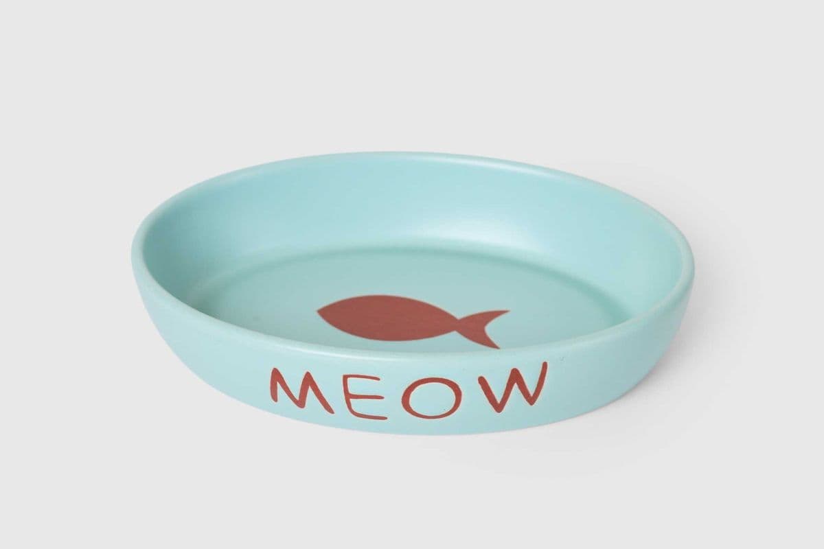 Ceramic Cat Plate – Meow Design
