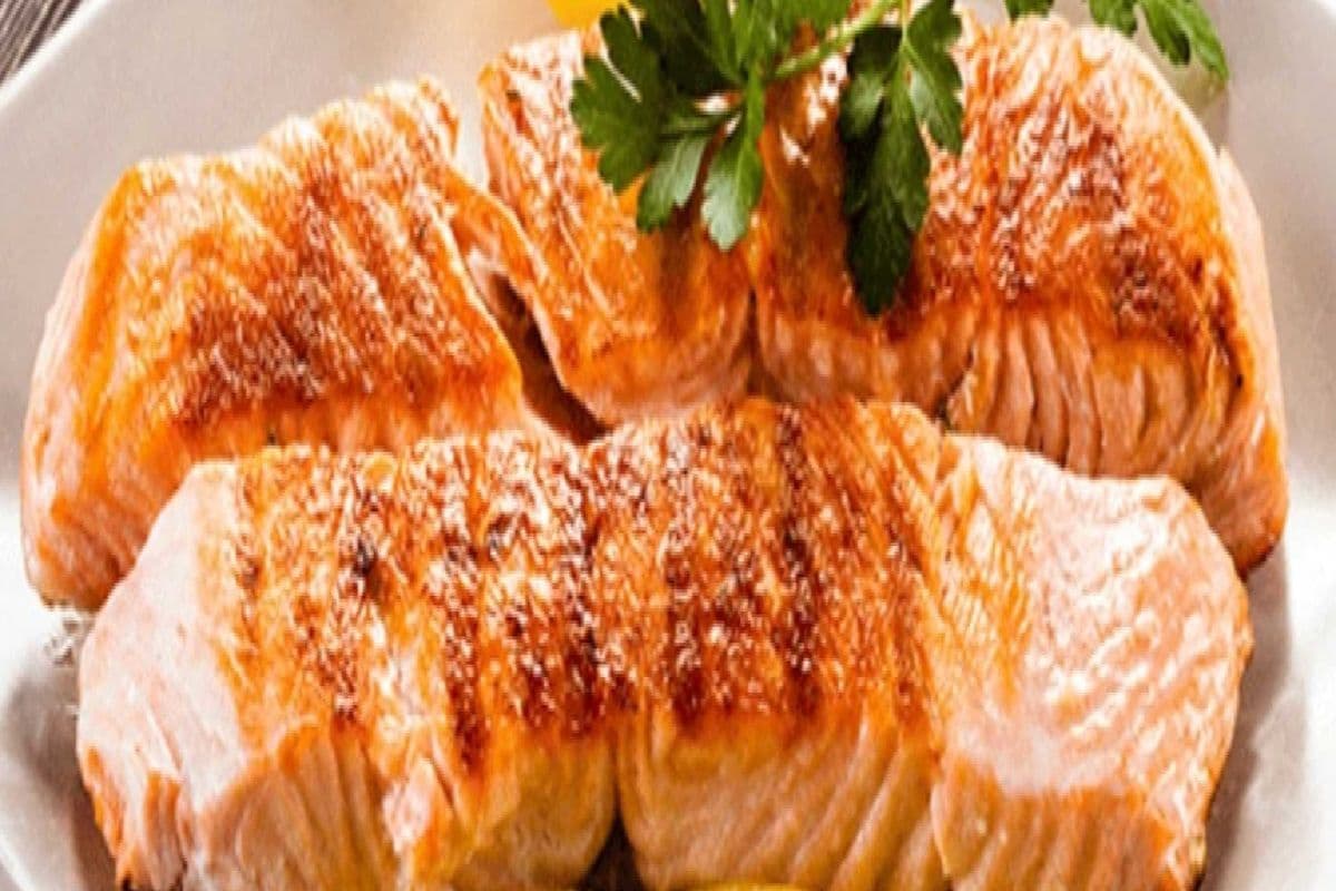 11. Teriyaki Salmon Steak with Skin
